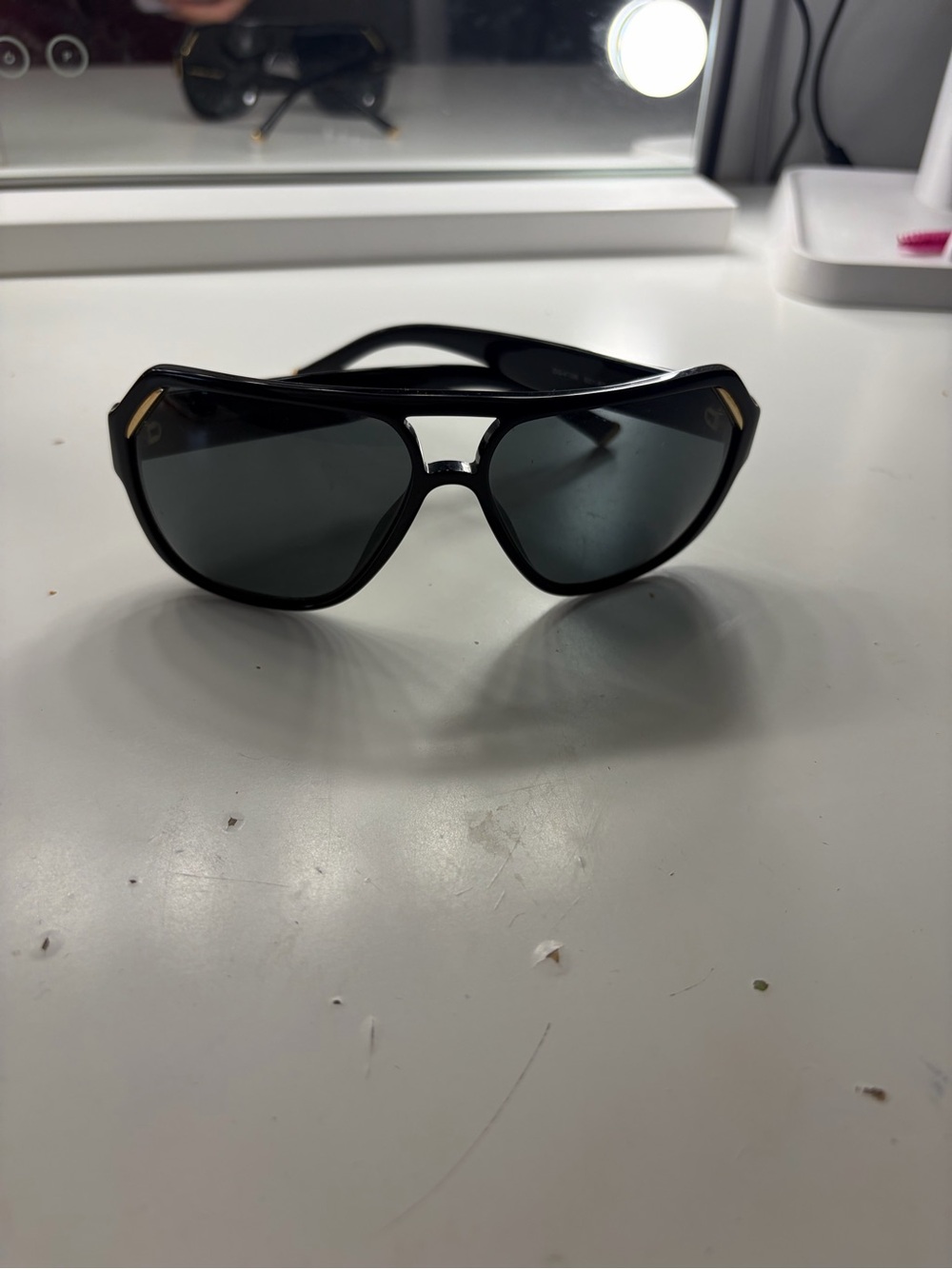 Dolce and Gabbana Black Women's Aviator Sunglasses - Classic UV Protection